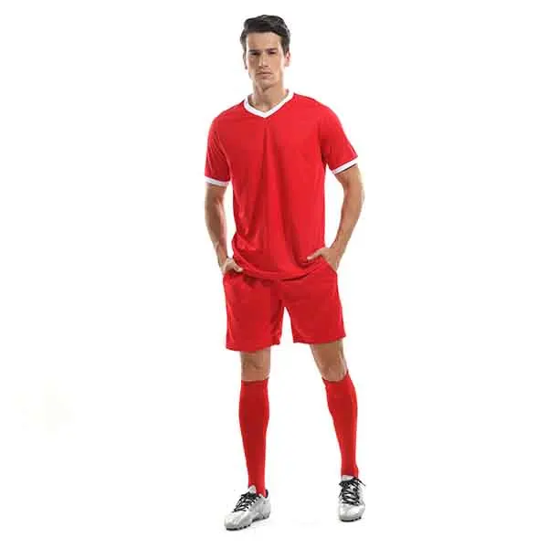High quality Soccer Uniform Sublimation Buy Football Jerseys Uniforms Kit Online Custom Jersey Football Jersey red color set