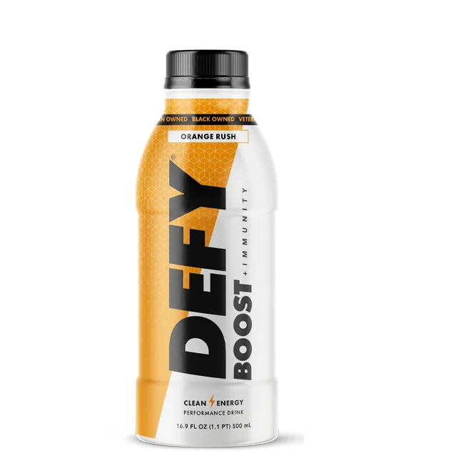 DEFY Boost Orange Rush  No Cbd No Gluten Without Artificial Colours 12pk / 16.9z Bottle