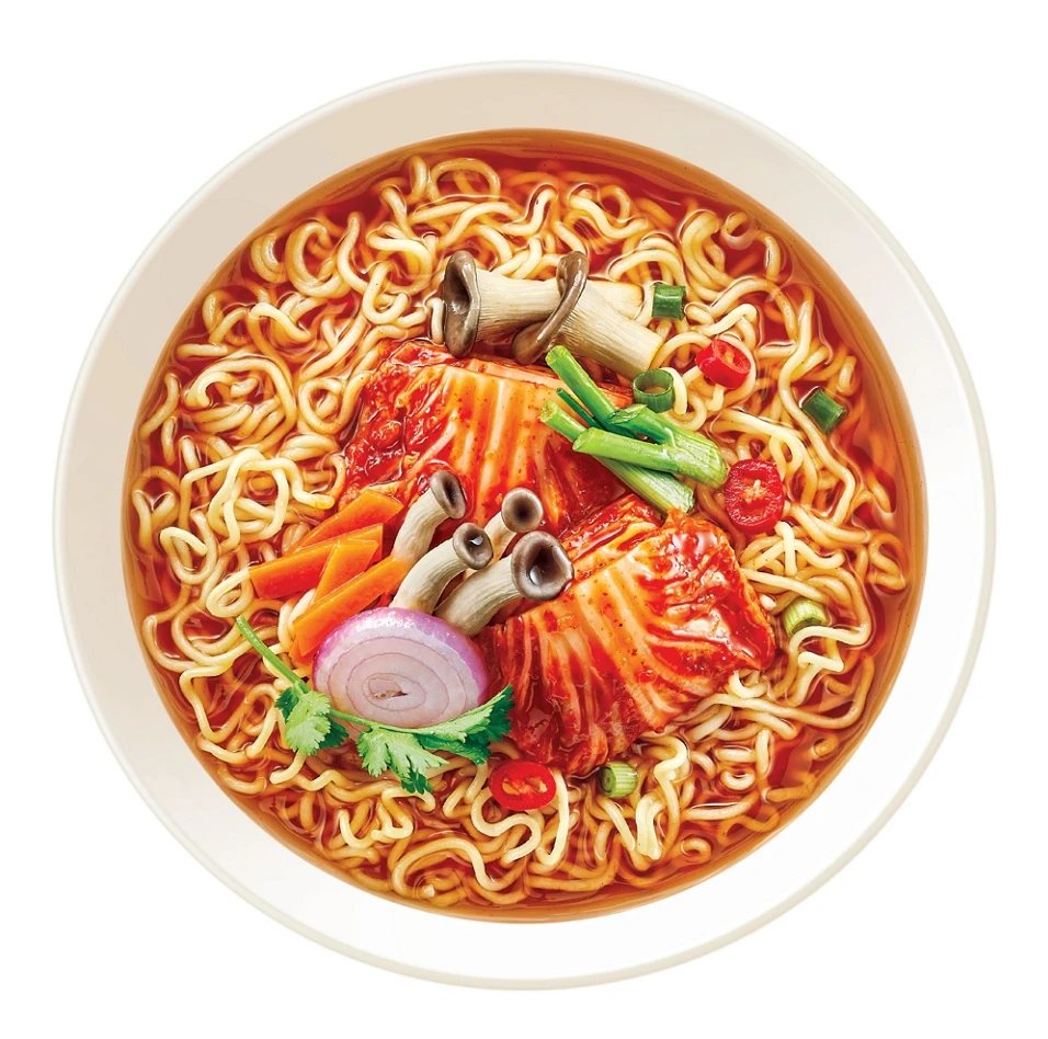 Manufacturer Supply Korean Style Tasty Fast Food Kimchi and Vegetables Instant Noodles Jumbo
