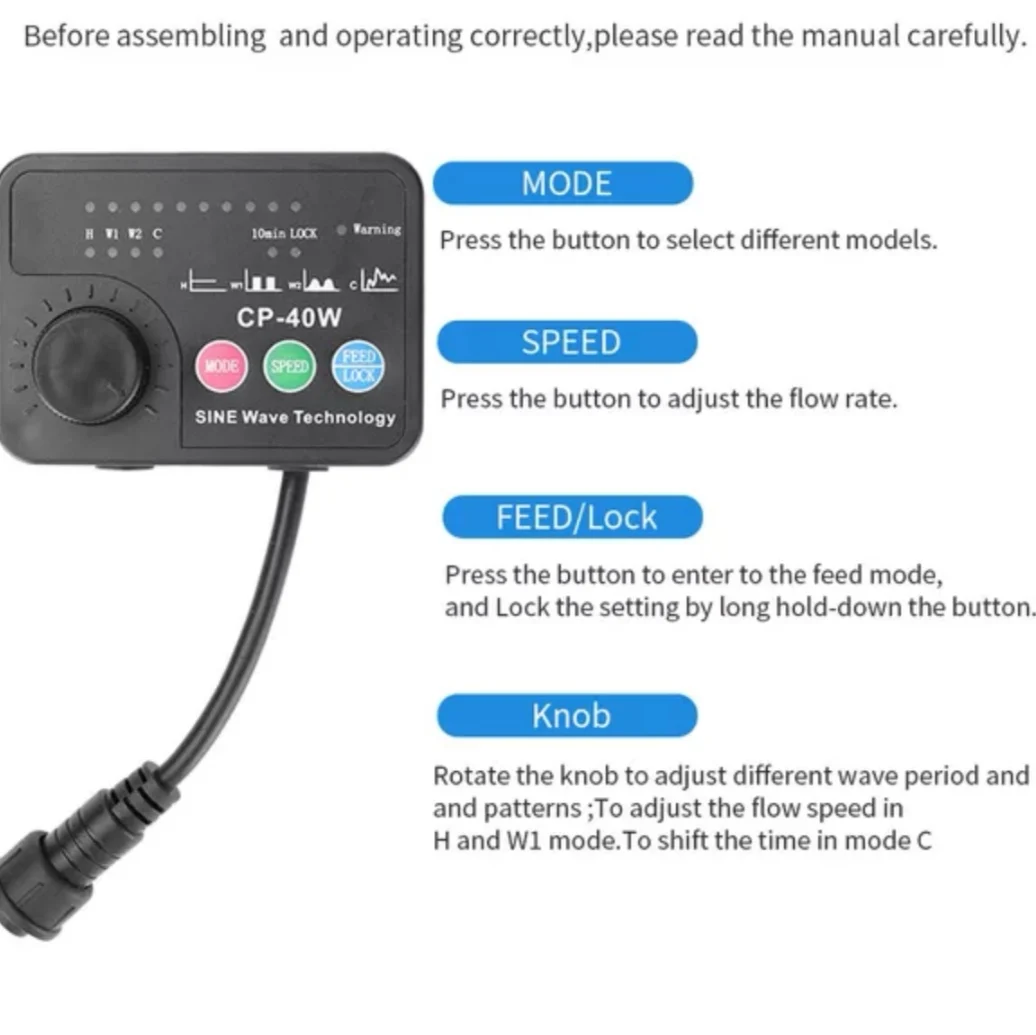 25W Jebao Marine Aquarium Wave Maker for Wireless Master/Slave Pump Control CP25 circulation pump cross flow wave pump