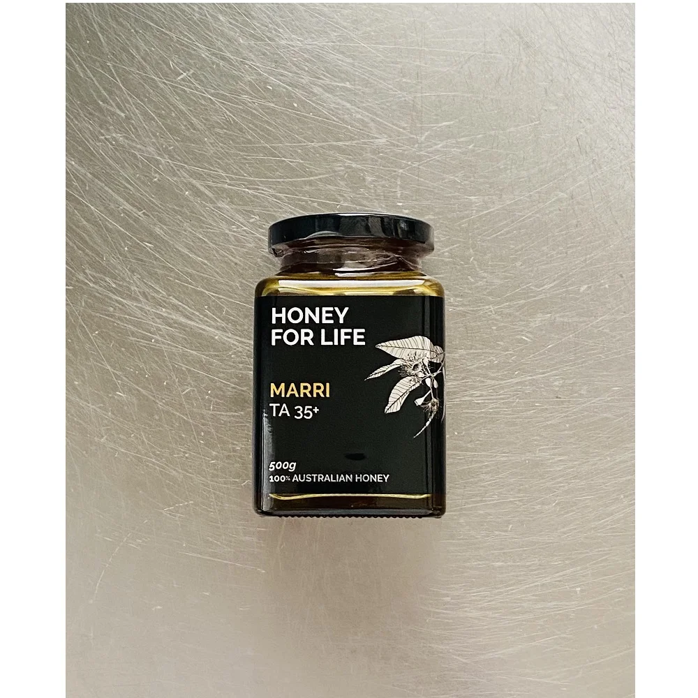 
Natural Premium Mono-Floral Raw Corymbia Calophylla Tree 83% Brix 500g TA35+ Marri Honey In Mason Jar Packaging 