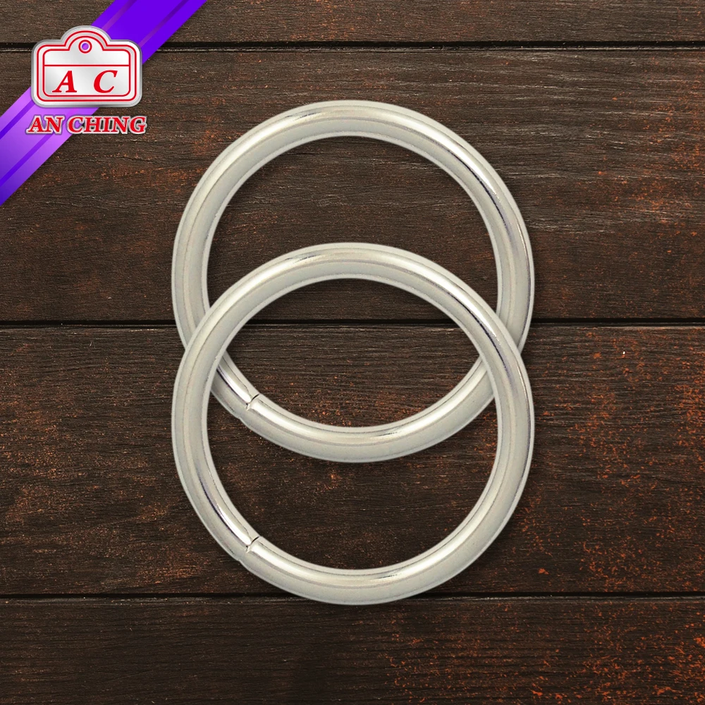 Sliver Metal Round Shape O Ring With DIA 3 mm