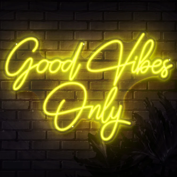 Matt Drop Shipping Good Vibes only  Wedding Party Event Home Neon Light LED Custom Neon sign