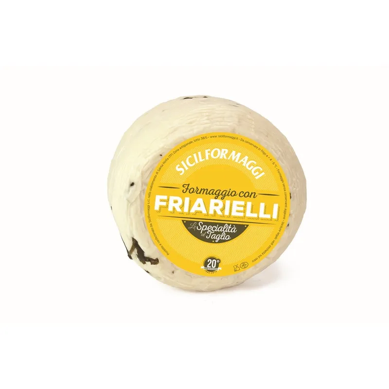 High Quality Italian sheep and cow milk cheese WITH TURNIP GREENS 2kg Vacuum Pack ready for export