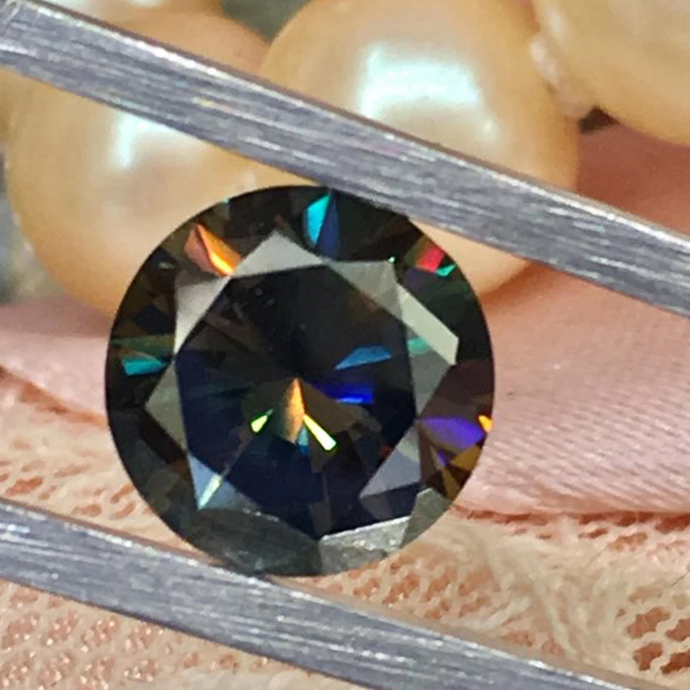 Indian Manufacture Natural Moissanite Diamond with VVS1 Clarity Excellent Cutting Round Shape 1ct Loose Moissanite Diamond