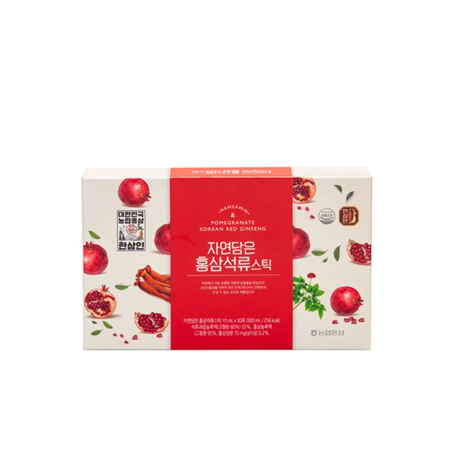 
Korean Nonghyup HANSAMIN 6 Years Red Panax Ginseng Roots Extract with Pomegranate 10ml * 30 Sticks 
