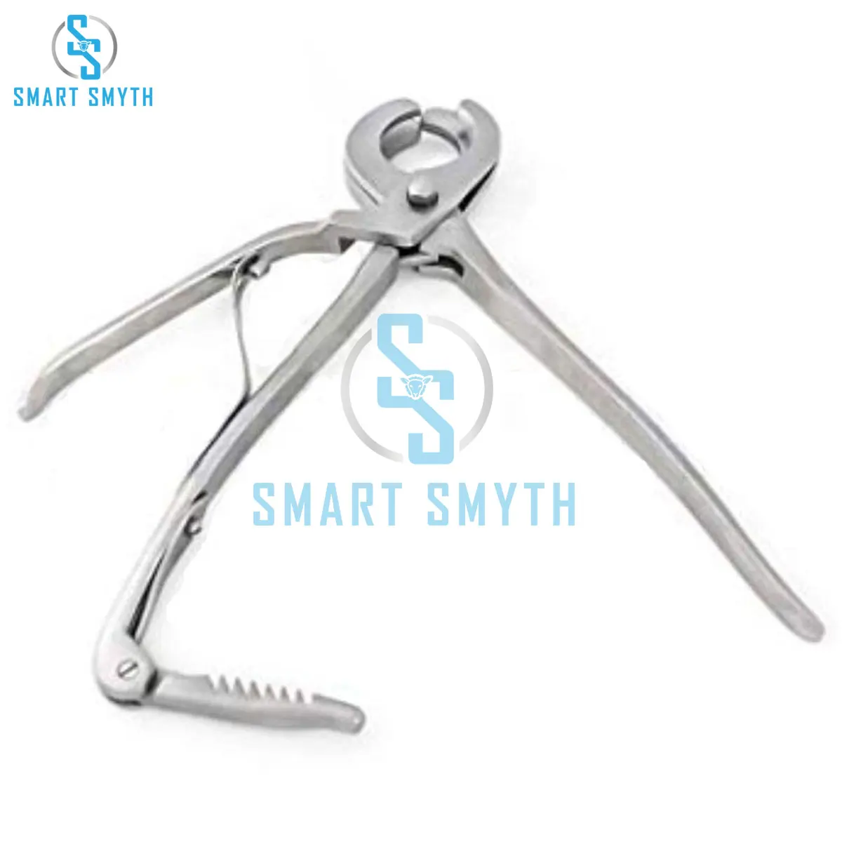 Emasculator Castration Plier White Castrator Triple Crush with Ratchet Veterinary Instruments Stainless Steel