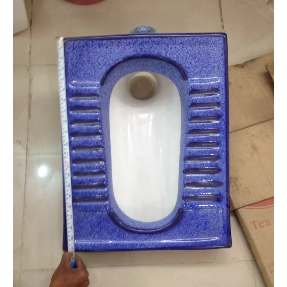 New blue double product wc regular porcelain squatting wc pan squatting pan Bathroom ceramic sanitary wares products