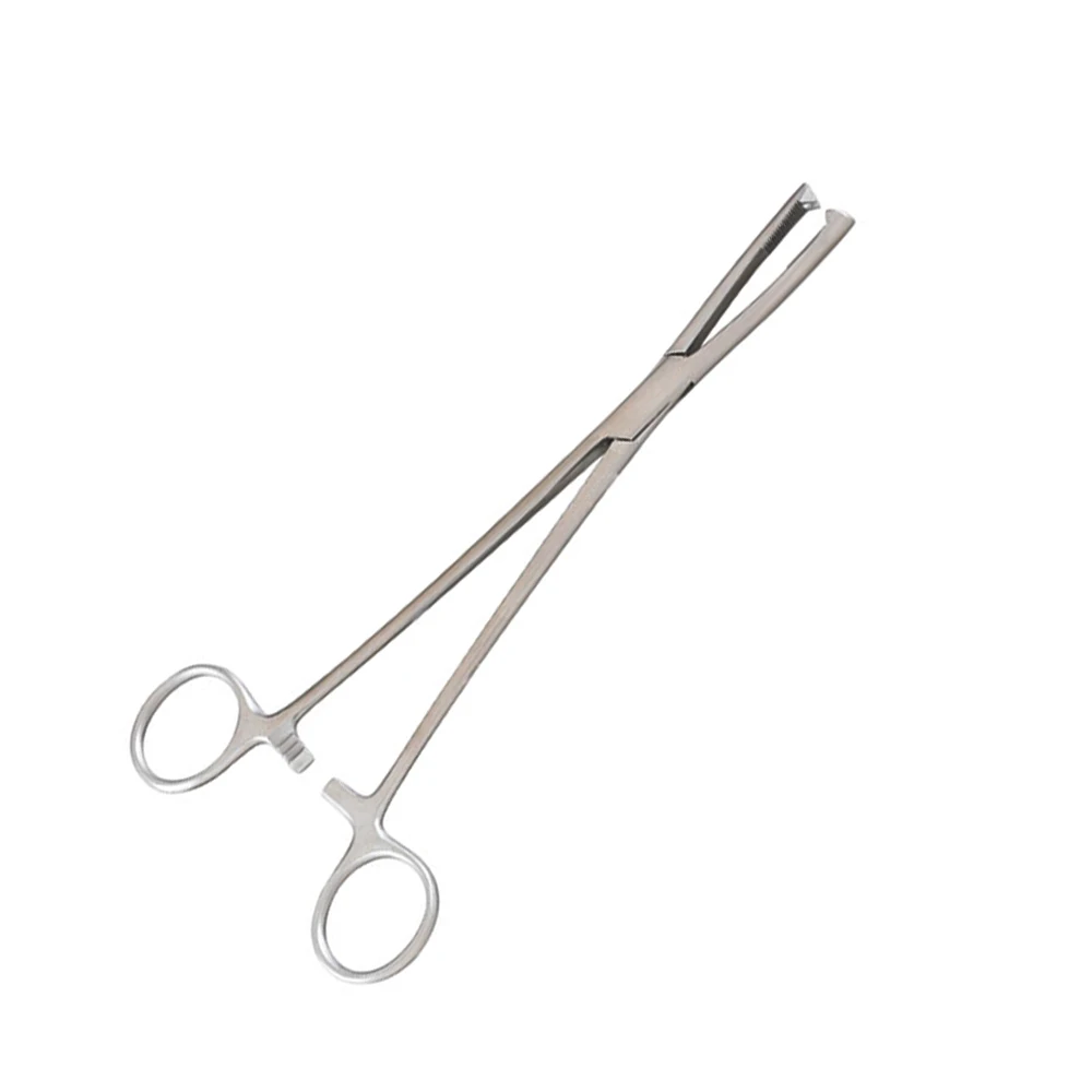 HIGH QUALITY STAINLESS STEEL JACOBS UTERINE VULSELLUM FORCEPS 21.6CM STRAIGHT SERRATED JAWS 2 X 2 TEETH GYNECOLOGY INSTRUMENTS