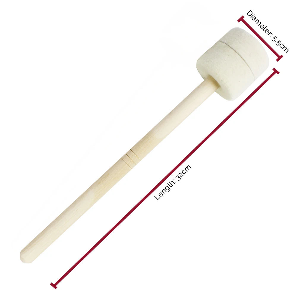 A-Star Mallet Pair for Hard Bass Drum or Gong Solid Wood Handles