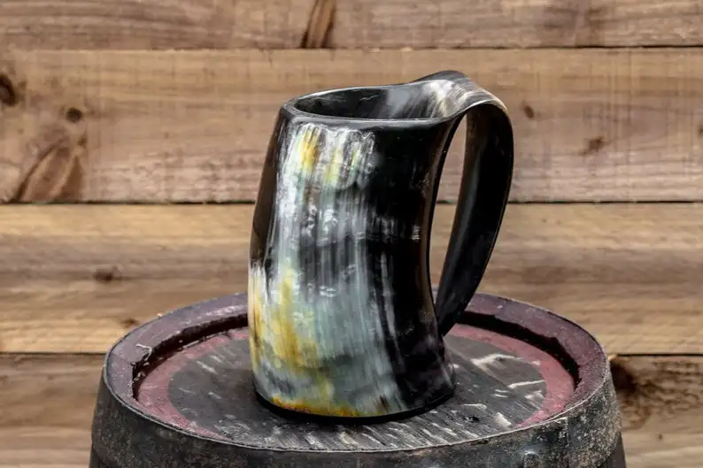 Viking Drinking Horn Mugs Beer Wine Mead Medieval Drinking Horn Mug