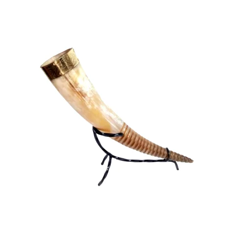 Best Quality Of Viking Drinking Horn with Iron Stand Authentic & Food Safe Cup No Leaks Norse Drinking Beer Mug Made In India