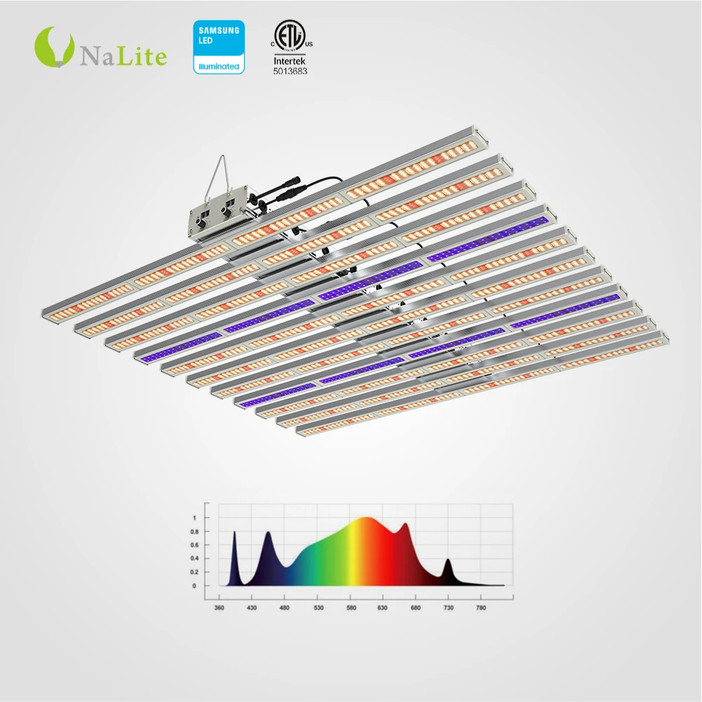  Nalite 2021 600W 720W 6500K 3000K Samsung Lm301H 10 бар 4 канала Ультрафиолетовый Ir Led Grow
