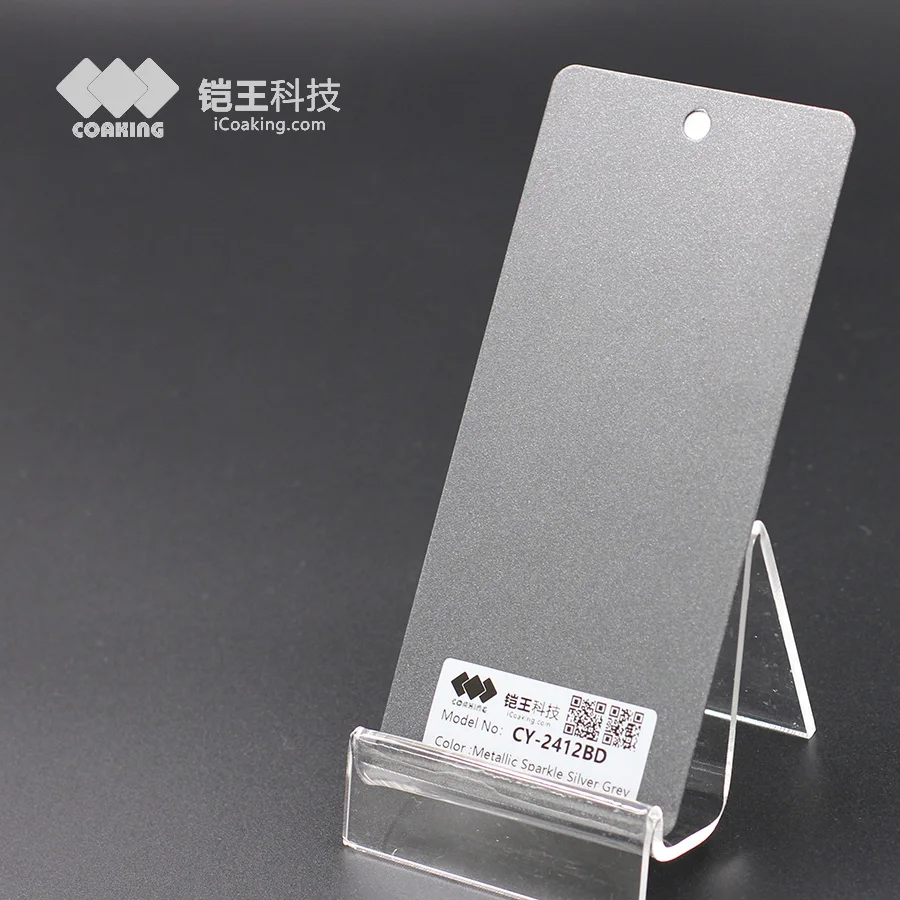 Electronic Spray Powder Coating Metallic Silver Grey  Polyester Powder Coating Powder