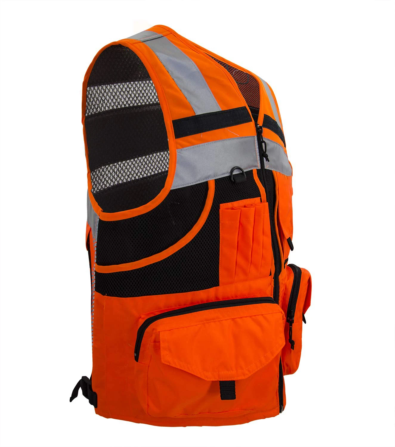 
Safety Vest Protective Workwear Multi Pockets With Reflective Strips Outdoor Work Vest 