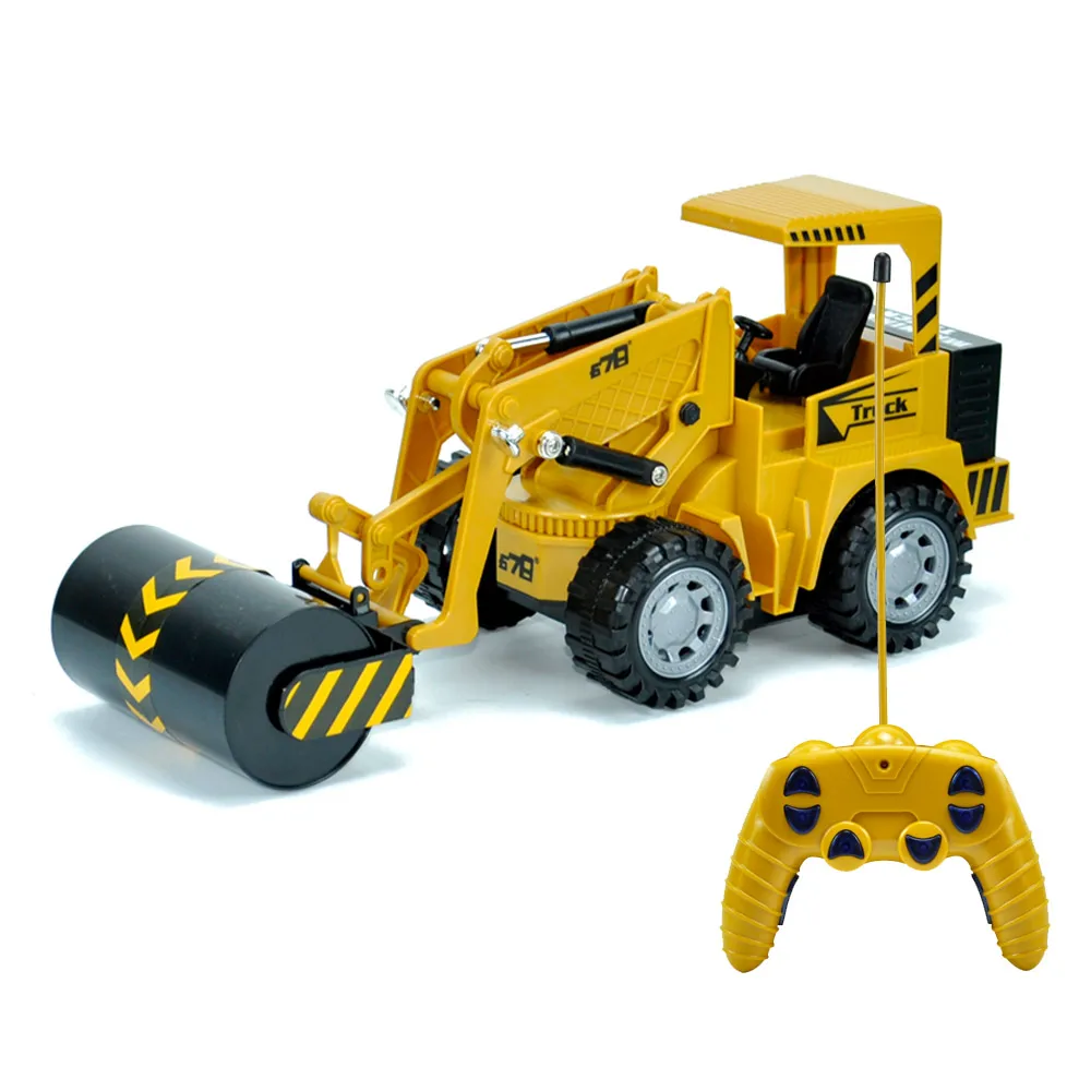 OEM Customization 1/24 5 Channel Electric Radio Control RC Truck Road Roller Construction Vehicles Truck Toys