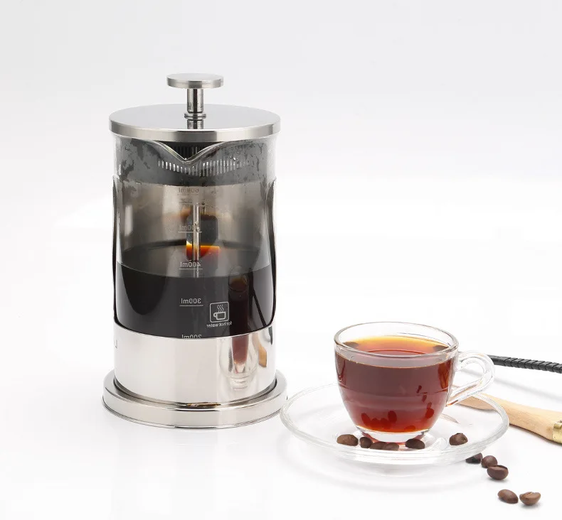 Wholesale 2021 New Style Stay Hot Glass Travel Stainless Steel French Press Coffee Maker