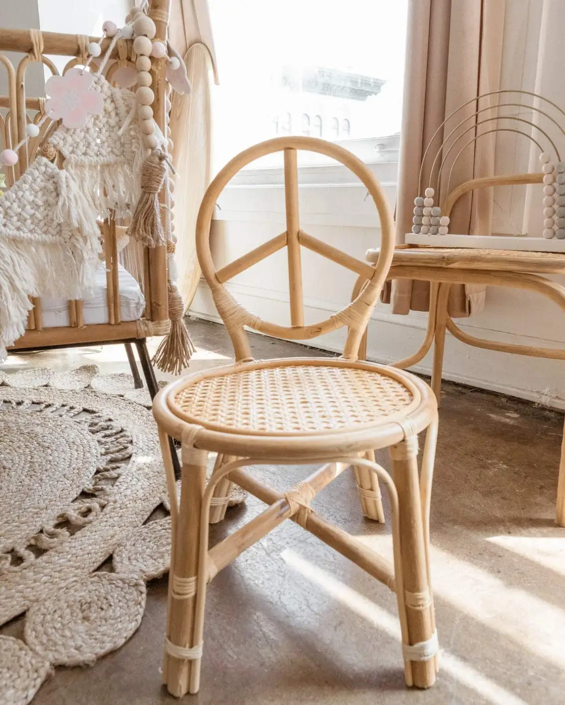 Ротанговый детский стул ротанговый для детей