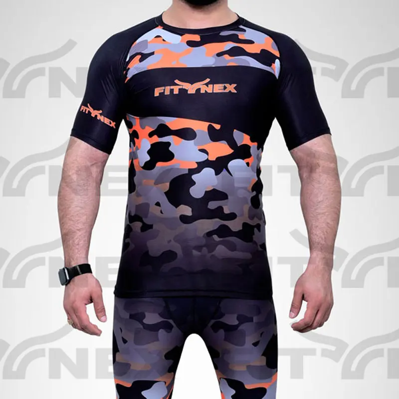 wholesale custom made 3/4 trouser & rush guard / compression full suit