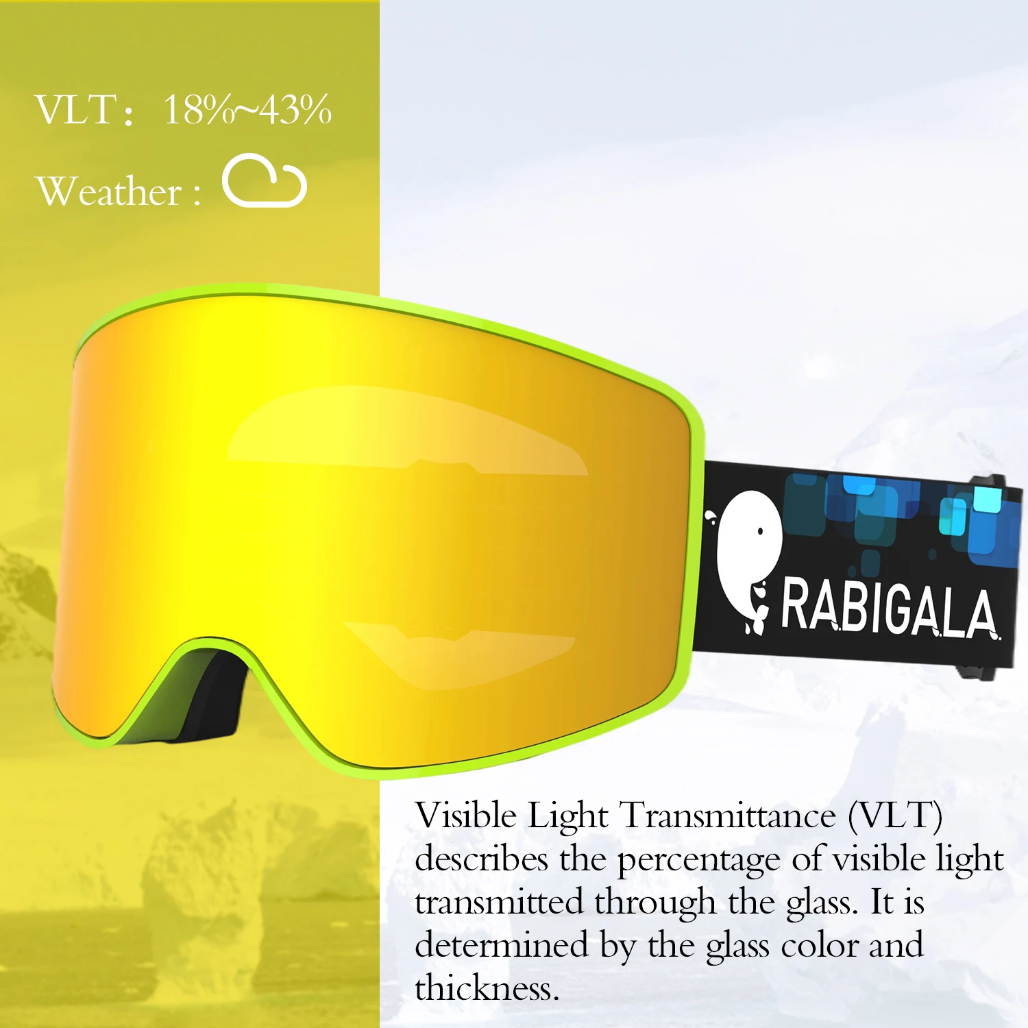 Hot Selling fashion style custom snowboard glasses Anti-fog ski goggles