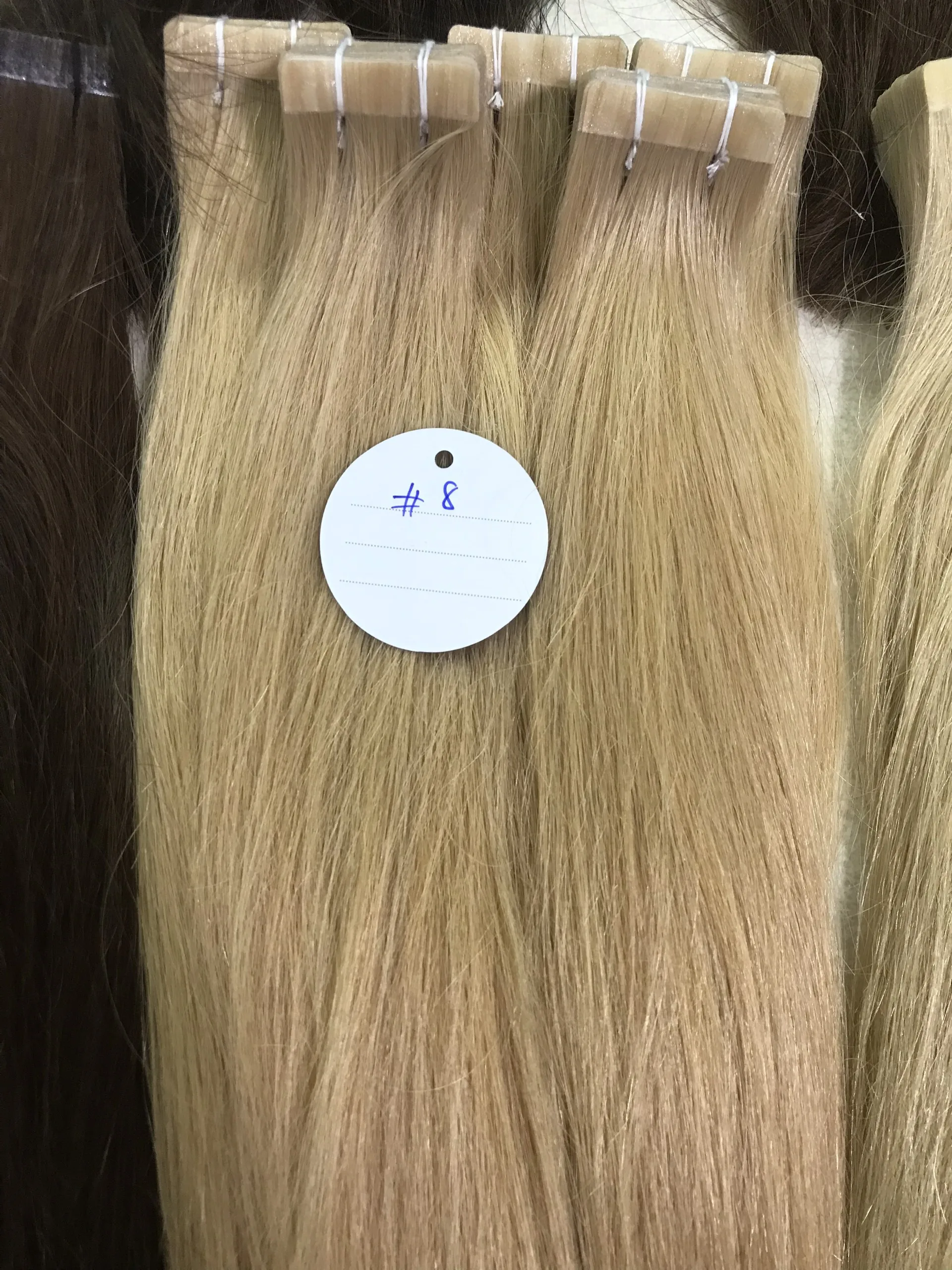 [Топ] 100% натуральные вьетнамские человеческие волосы высокого качества и толстые концы ленты для наращивания волос 4 см x 1