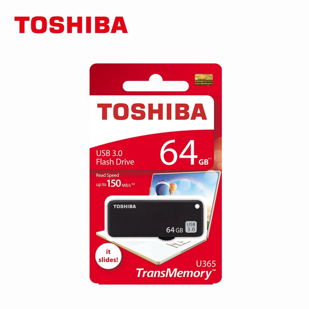 Good price best seller top quality memory stick TOSHIBA U365 smart super space 64GB Slide disk USB3.0 Flash Drive