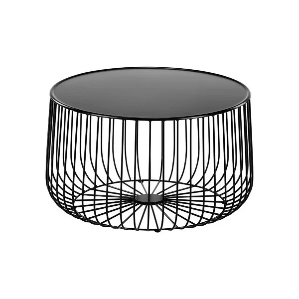 Уличный кованый столик с белым мраморным верхом Современный дизайнерский чайный для внутреннего дворика железный проводной однотонный среднего размера