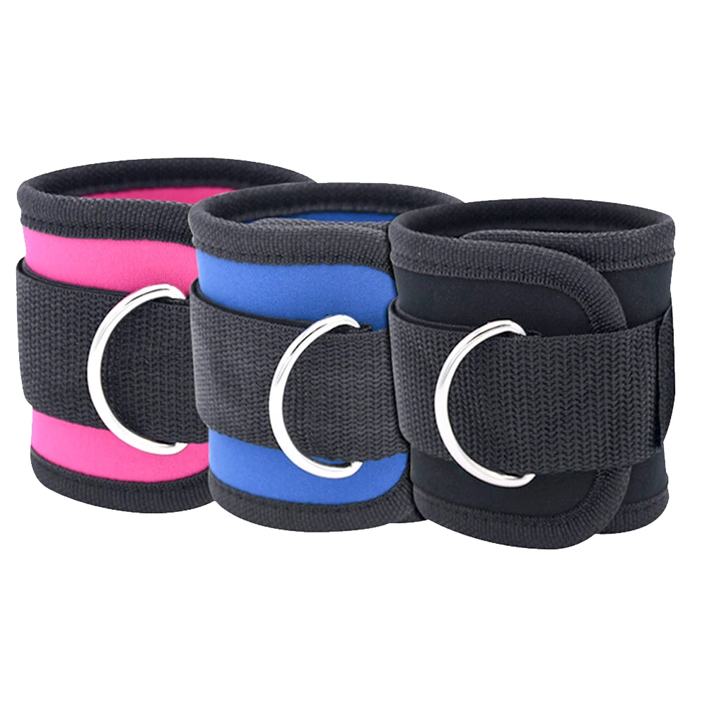 High Quality Heavy Duty Neoprene Padded Ankle Straps Weightlifting Adjustable Ankle Straps For Cable Machine