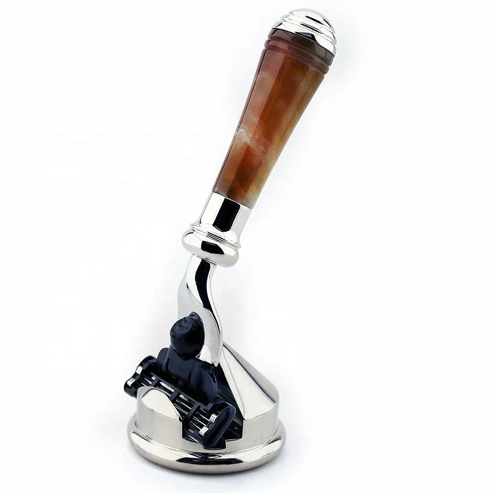 Mini Artificial Horn Triple Edge Shaving Razor & Stainless Steel Holder Limited Edition