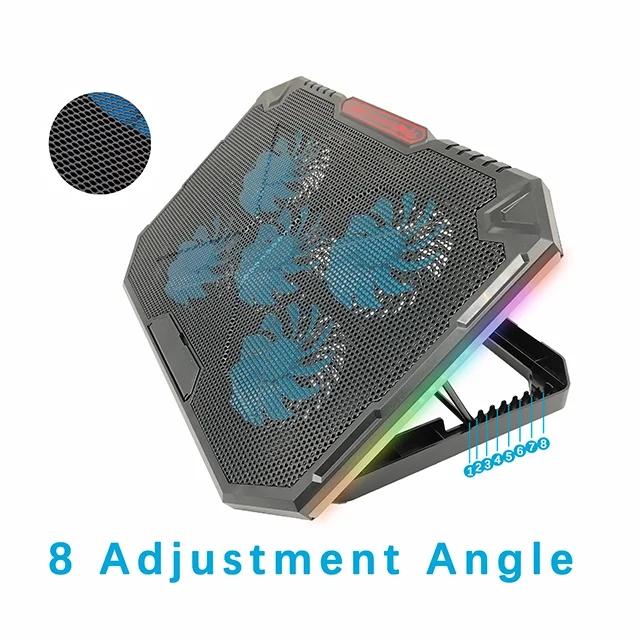 Laptop Cooling Pad 12-17 Inch 5 Fans Speed Adjustable Laptop Cooler Fan