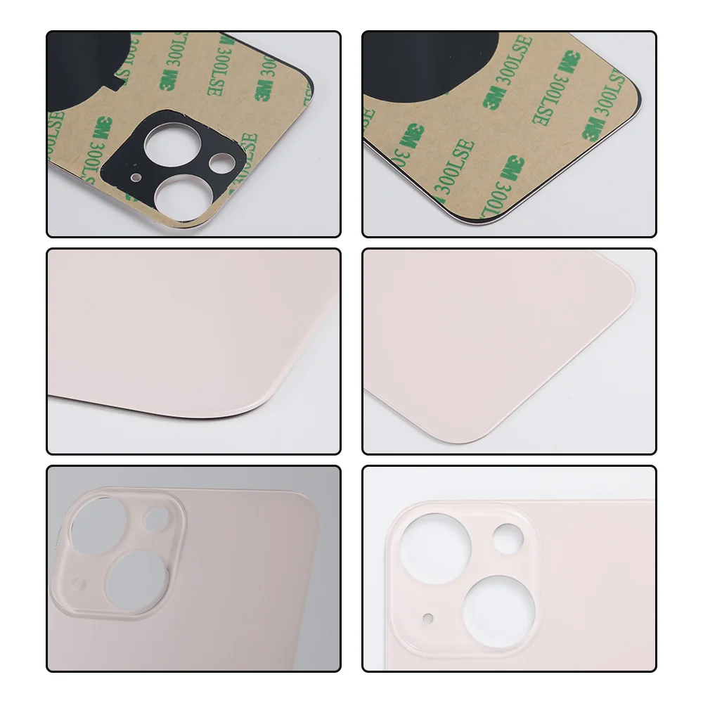 Big Hole Back Glass For iPhone X 13 12mini 12 Pro Max 8 8P XR XS Max 11 Pro Max SE2 Back Cover Glass with 3M Sticker