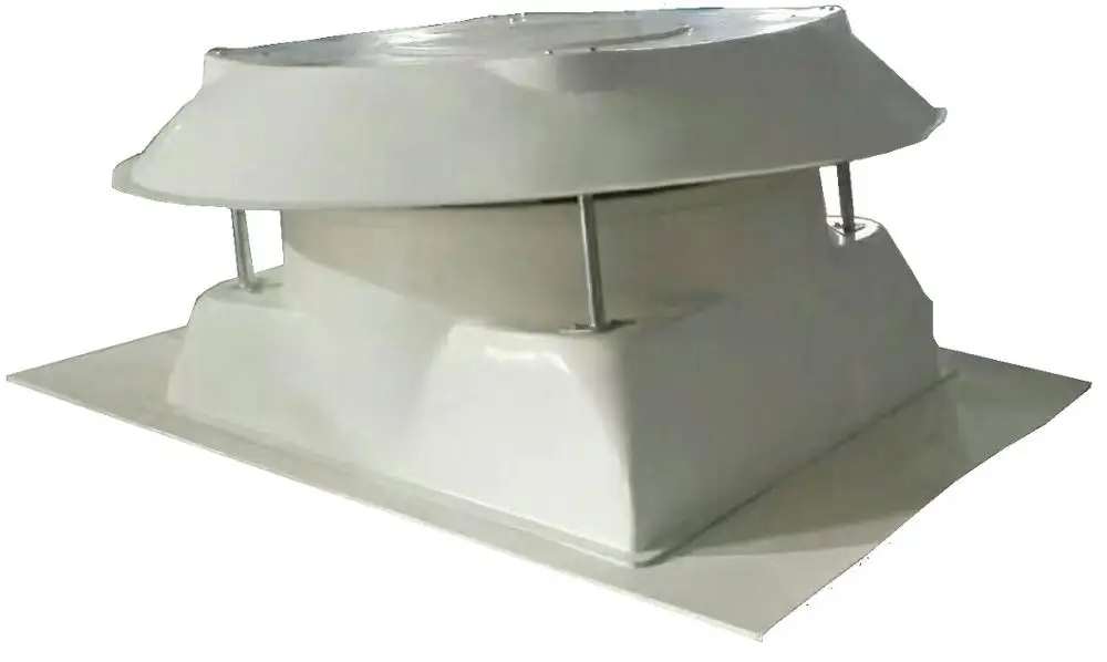 46500 m3/h rooftop directly drive commercial industrial FRP exhaust fan with round roof vent covers