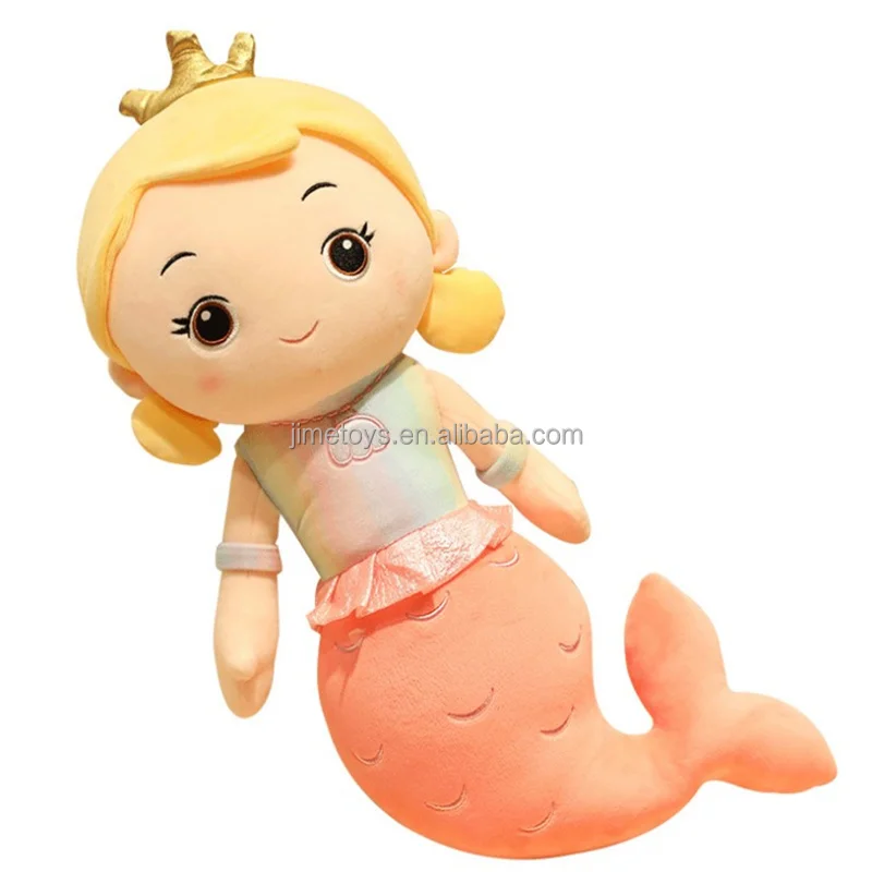 JM9145 30cm Soft Velboa Plush Mermaid Toy Rag Doll for girls