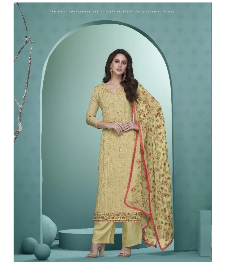 Ethnic Garment Semi stitch Indian salwar kameez suit Dupatta Party wear wedding Festival wear women wear patiyala suit