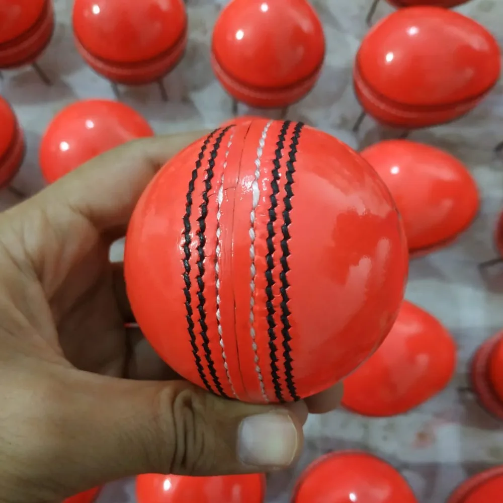 New Cricket Ball Pink Men Hand Stitched Club County Cricket Ball Grade-A Senior Official Balls Pack of 6 Weight 5.5oz