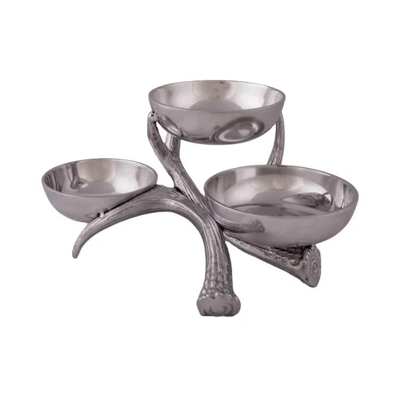 Latest serving  bowl in raw aluminum  Good Quality dual sea horse on star fish Aluminum Decorative Bowl For Sale from india