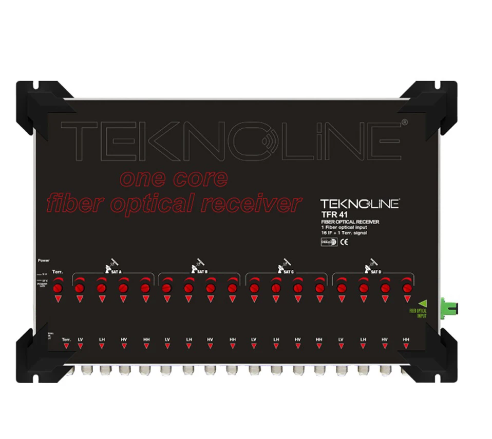 FTTH Satellite TV Fiber Solution One Core  Optic Receiver 4 Sat+Terr