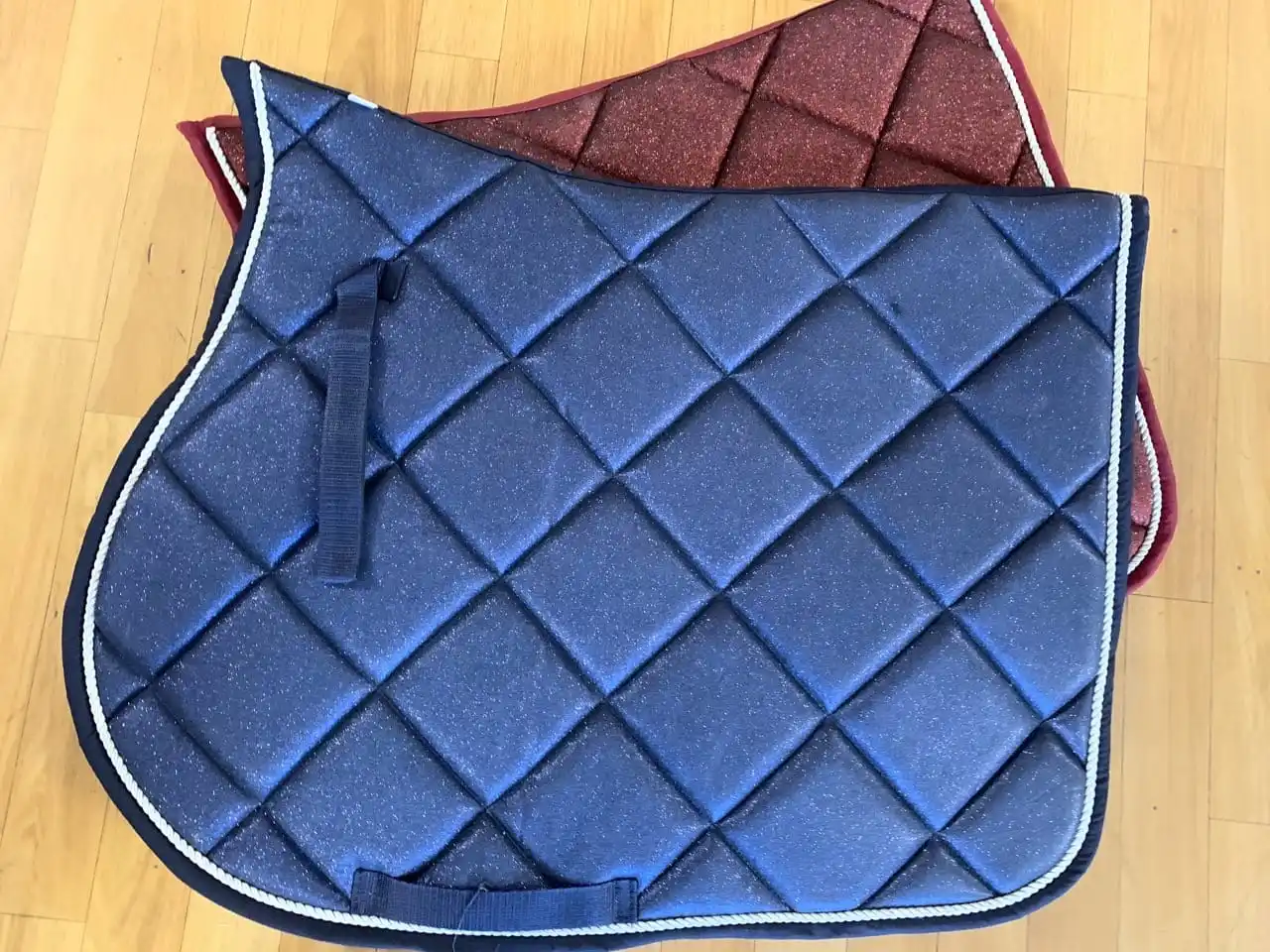 Polyester Fabric Saddle Pad With Crystal Horse Glitter Comfort Saddle Pad Reasonable Prices Horse Saddle Pad