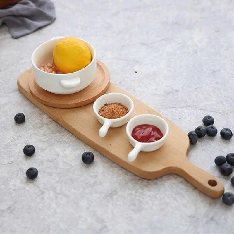 Wholesale Customized American Simple Solid Wood Tableware Set Mango Cutting Board Breadboard Kitchen Use Oak Chopping Cheese
