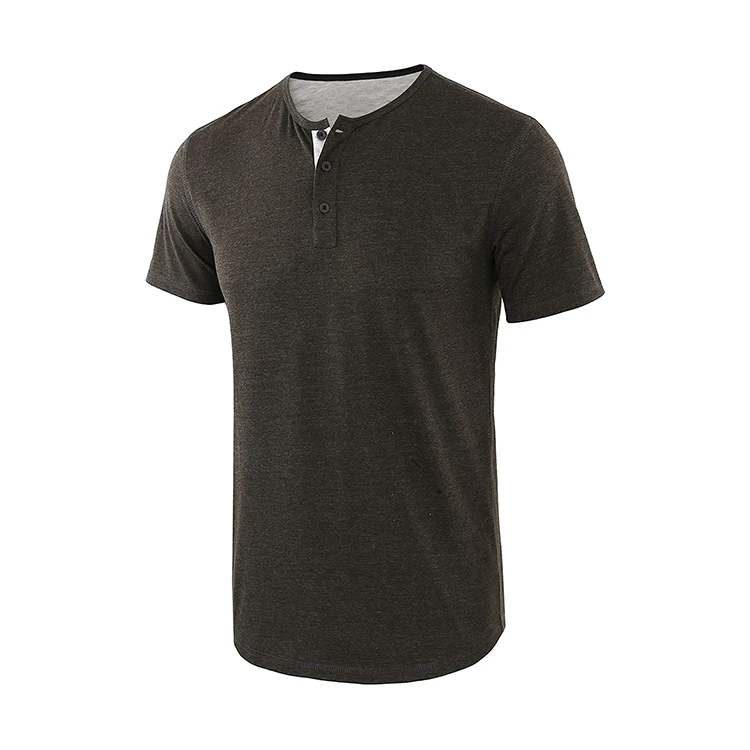 Latest Fashion custom-made Street Wear Henley Shirt Plus Size  Printing embroidery  Wholesale Henley Shirt