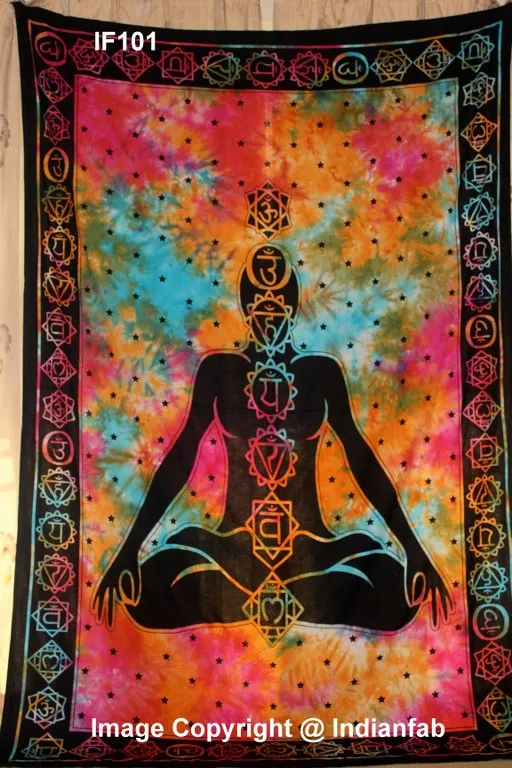 Wholesale 24 PCS Bohemian Floral Tapestry Handmade Multi-Color Cotton Twin Size Wall Decor for Bedroom Home Decor