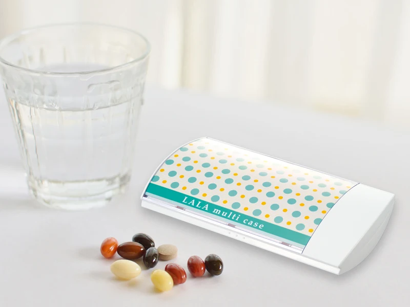 Multi-case for carrying around for storing small items, parts case for nail art and medicine container