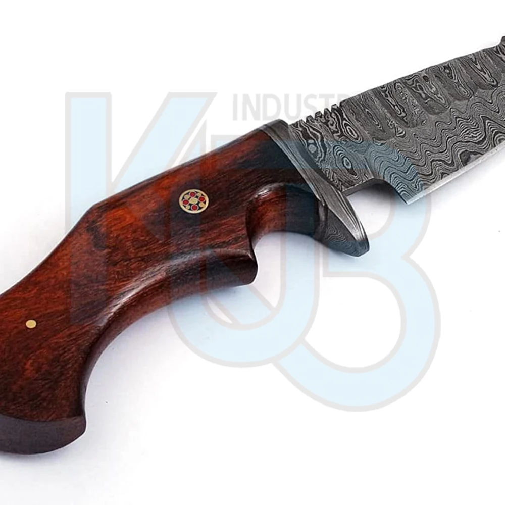 Handmade Damascus Knife Hunting Knife with Sheath Damascus Steel for Hunting Skinning - 10 Inch Multi Functional Knife OEM PK