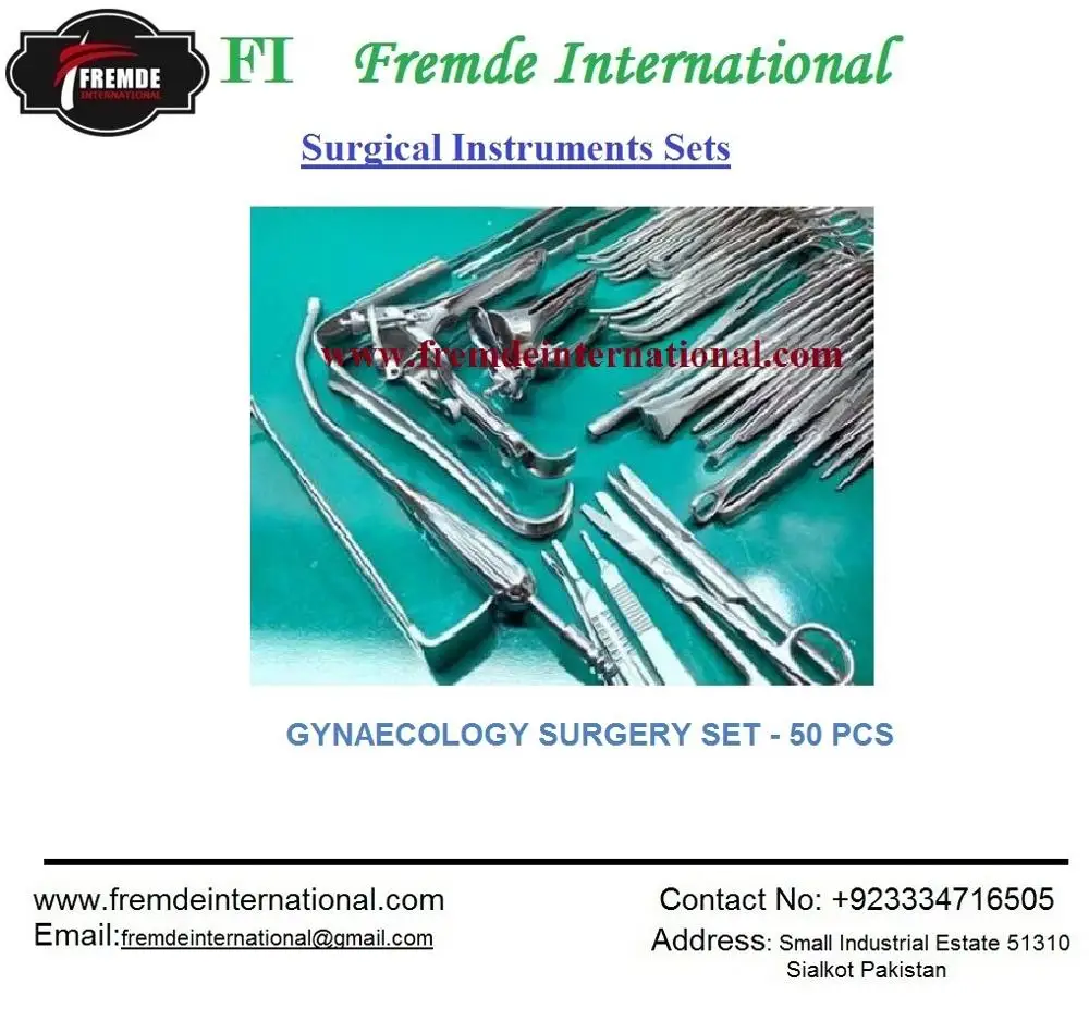 CE Certified General Surgery Instrument Set Manual Power Source 50 Piece Steel Clip Skin Stapler Basic Surgical Instruments