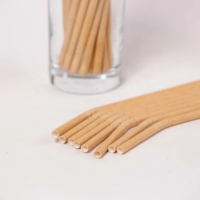 March Expo 2022 hot selling China Wholesale Supplier Eco-friendly Food Drink Cocktail Biodegradable Natural color Custom Disposable Drink Paper Straw