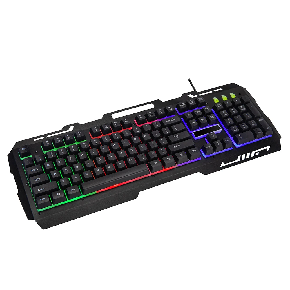 Iron plate cover gaming clavier rainbow light suspension keycap keyboard card slot for mobile phone