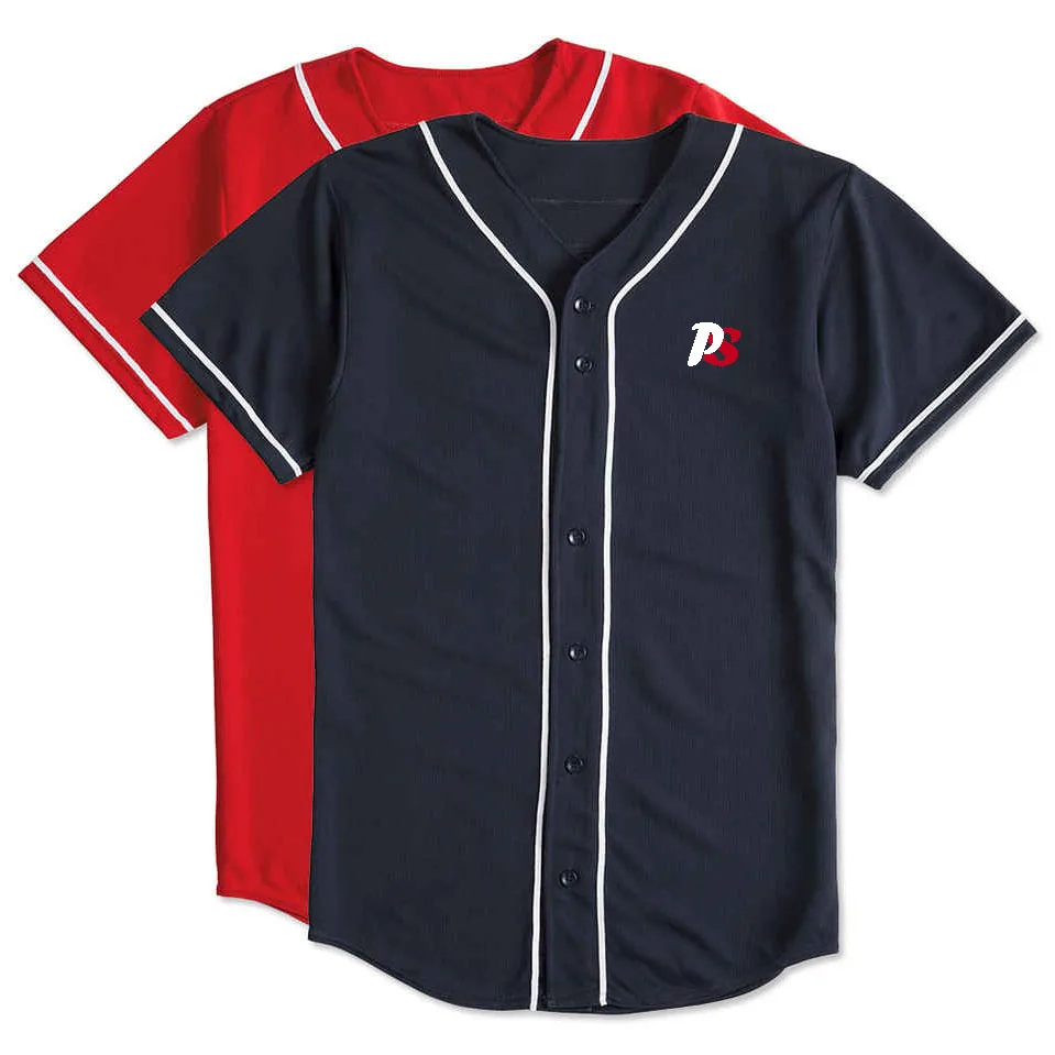 Mens Baseball Jersey Sports Button Down short sleeve Shirts Team Sports Uniforms Plain blank stripe button down baseball jersey