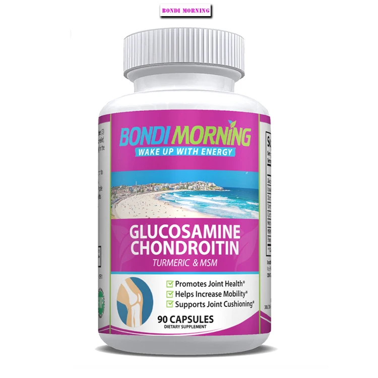 Глюкозамин хондроитин MSM капсулы-100% натуральная диетическая добавка от Bondi Morning