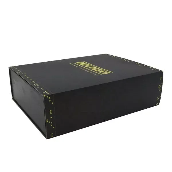 Black Wine Box Manufacturer Custom Packaging Hard Cardboard Luxury Candle Box Unique Oral Gold Foil Logo For Gift Packaging