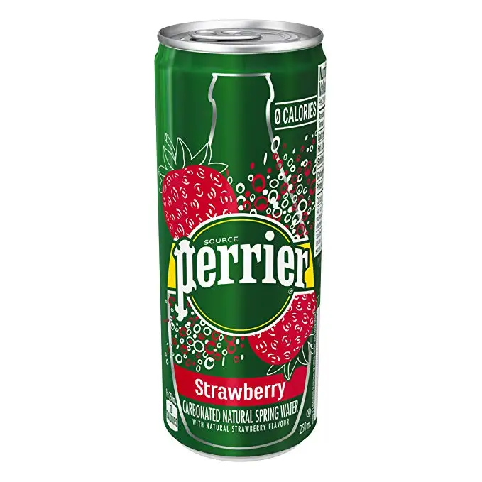 Perrier Slim Box 33CL Strawberry (Perrier Natural Sparkling Water Glass And Plastic Bottles And Can)